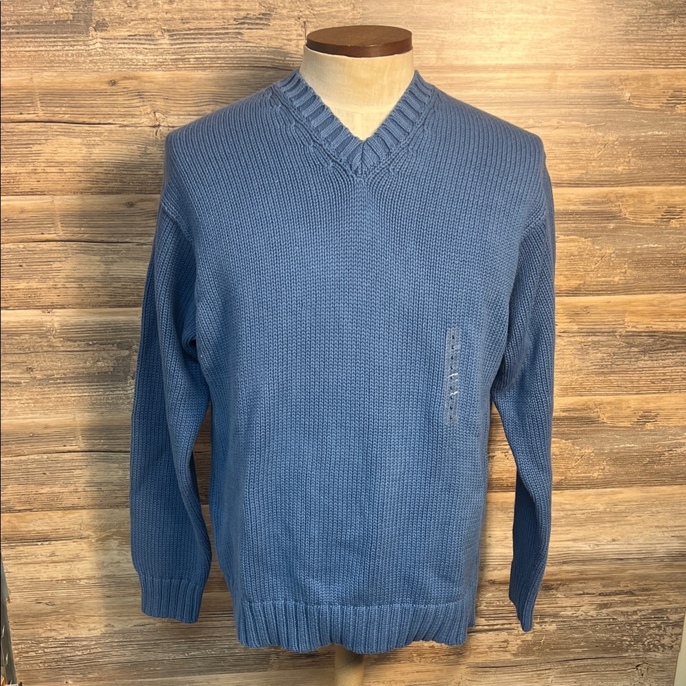 GAP Men's Pullover V-Neck Sweater in Blue NWT V1